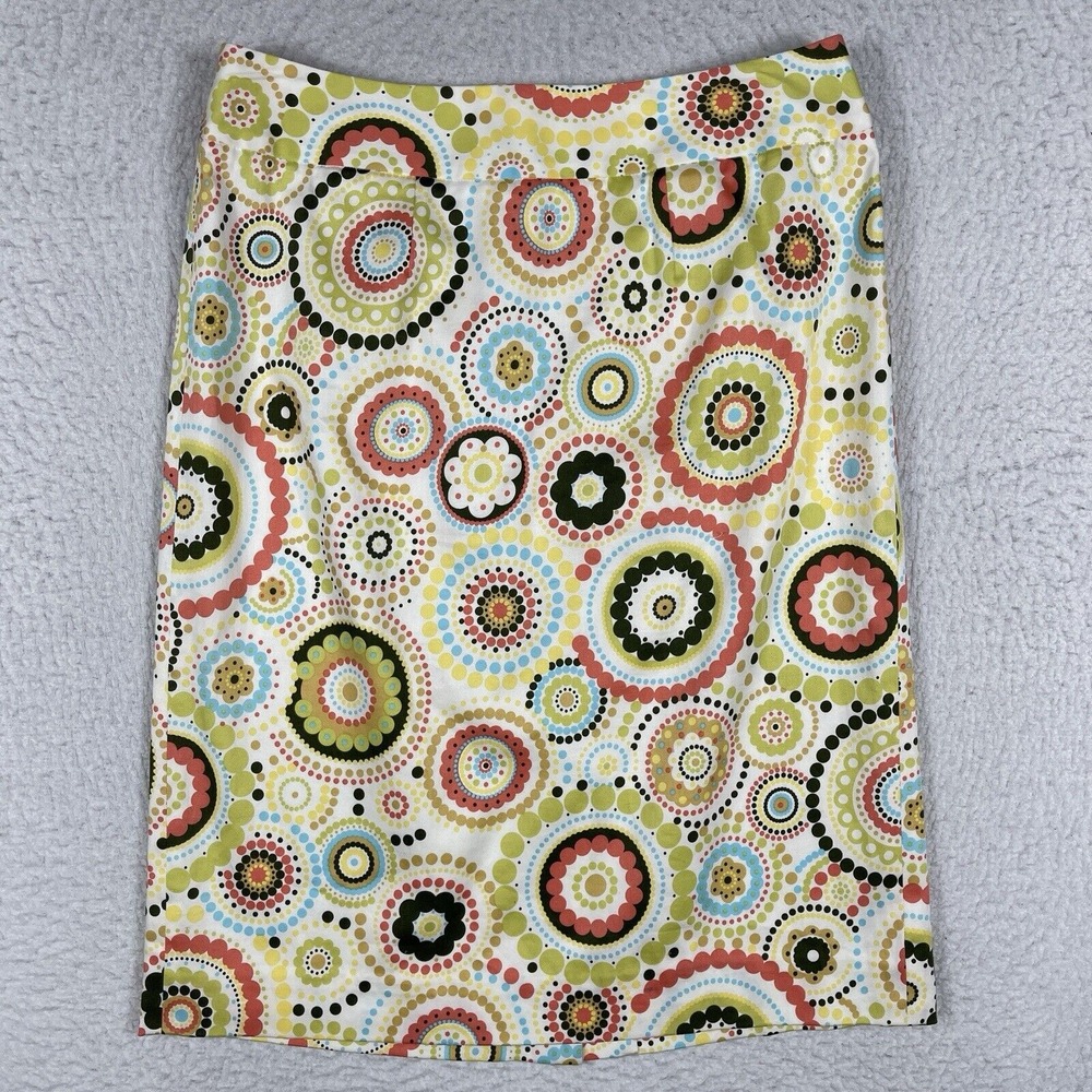 Talbots Skirt Womens 4 Multicolor Stretch Boho‎ Hippie Career Preppy Artsy Work